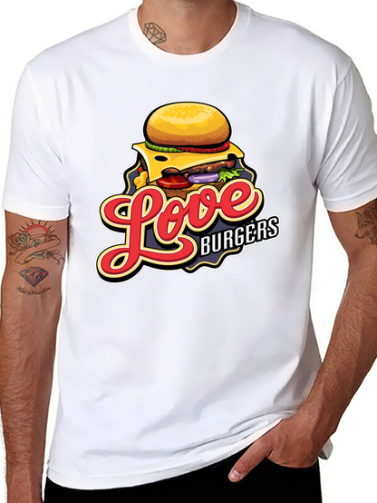Love Burgers Graphic T-Shirt - Black