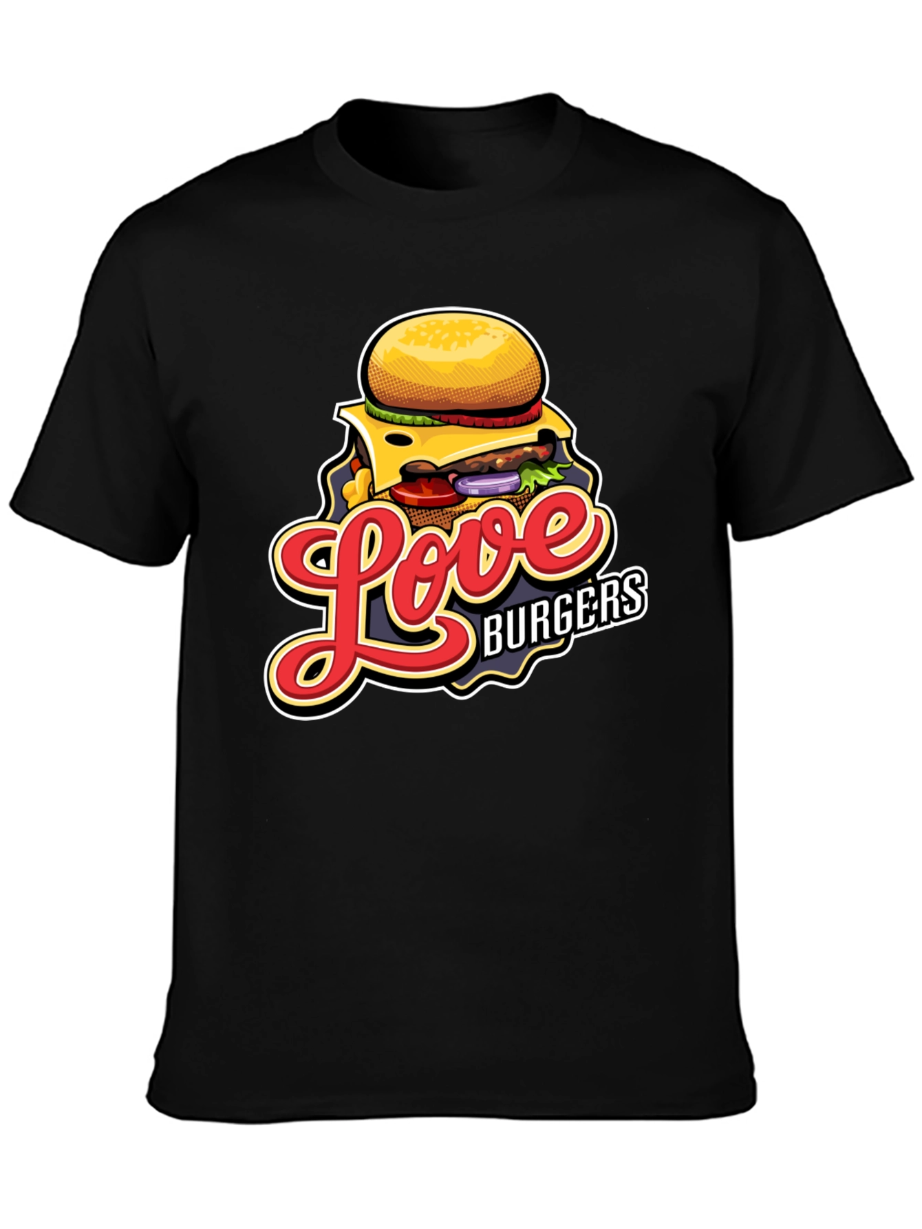 Love Burgers Graphic T-Shirt - Black