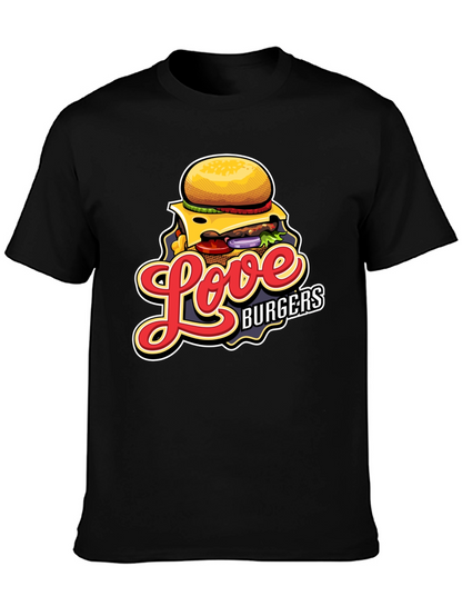 Love Burgers Graphic T-Shirt - Black
