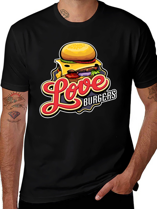 Love Burgers Graphic T-Shirt - Black