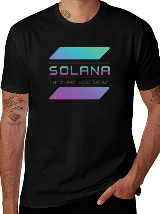 Solana Crypto T-Shirt - Buy Sleep HODL Repeat
