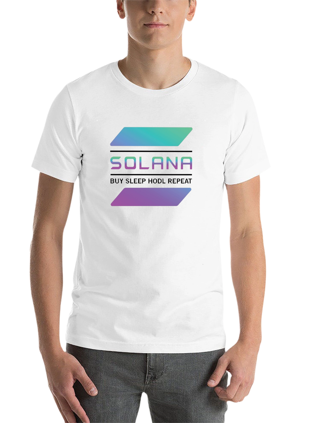 Solana Crypto T-Shirt - Buy Sleep HODL Repeat