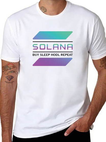 Solana Crypto T-Shirt - Buy Sleep HODL Repeat