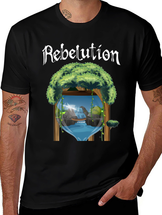 Rebelution Nature Scene Black T-Shirt