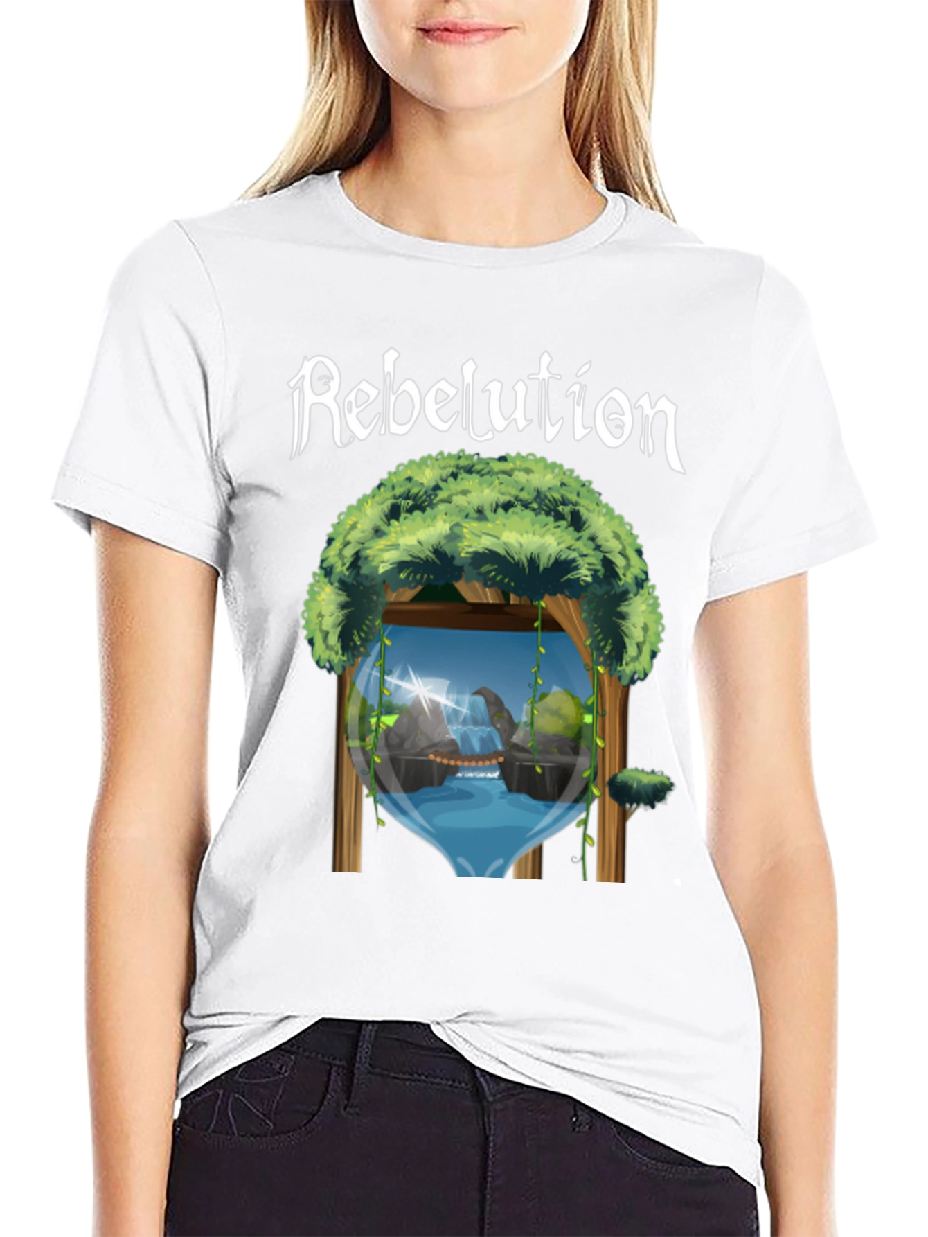 Rebelution Nature Scene Black T-Shirt