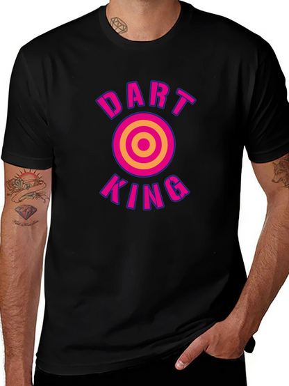 Dart King Graphic Tee - Black Cotton T-Shirt