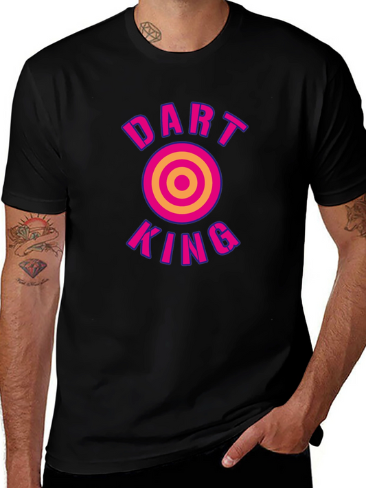 Dart King Graphic Tee - Black Cotton T-Shirt