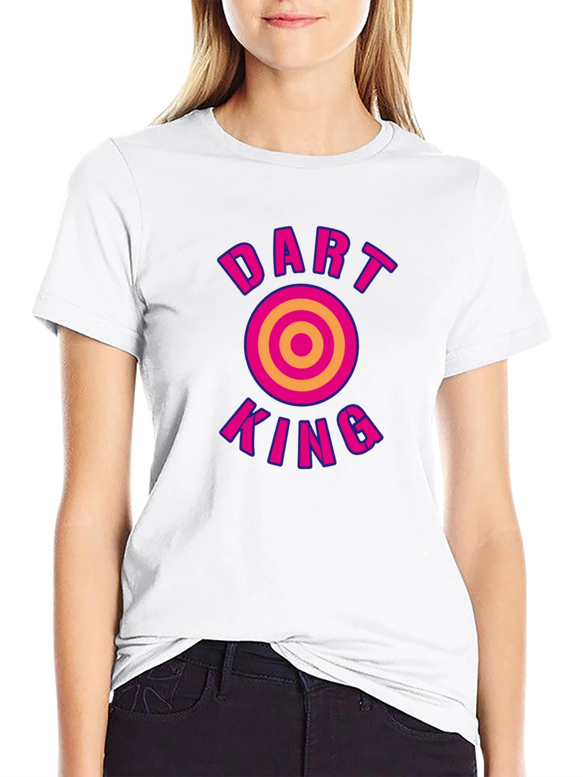 Dart King Graphic Tee - Black Cotton T-Shirt