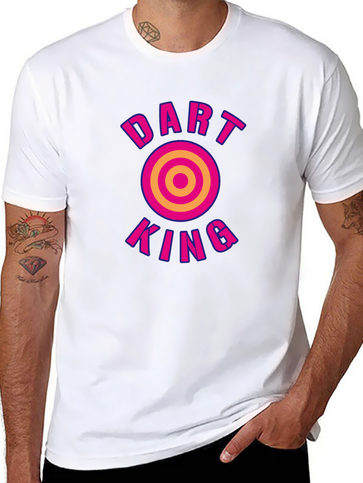 Dart King Graphic Tee - Black Cotton T-Shirt