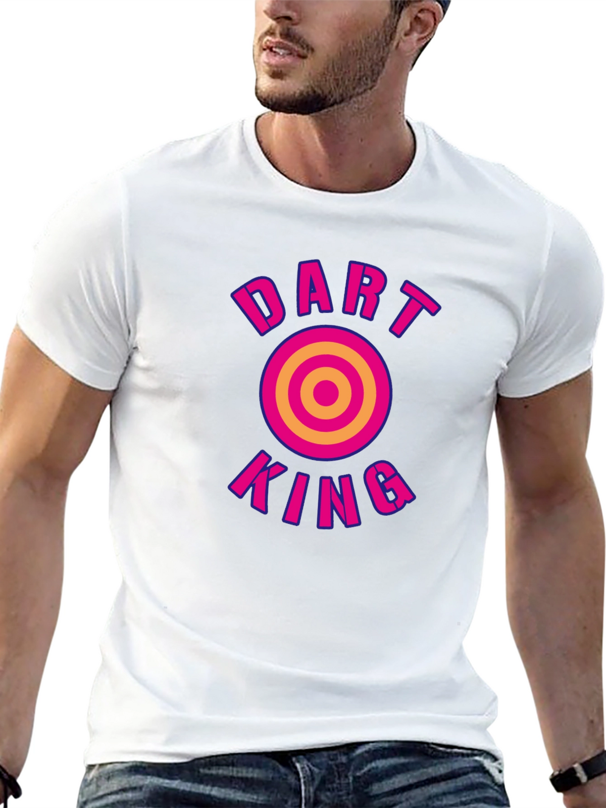 Dart King Graphic Tee - Black Cotton T-Shirt