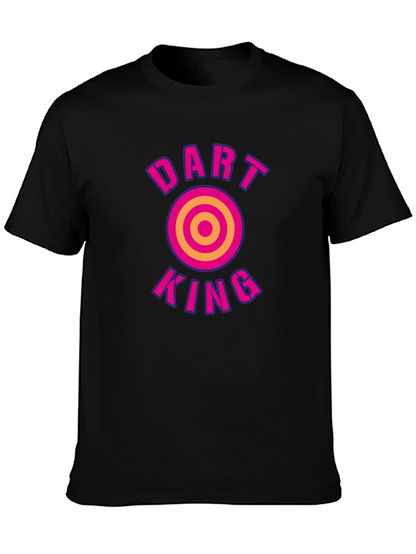 Dart King Graphic Tee - Black Cotton T-Shirt