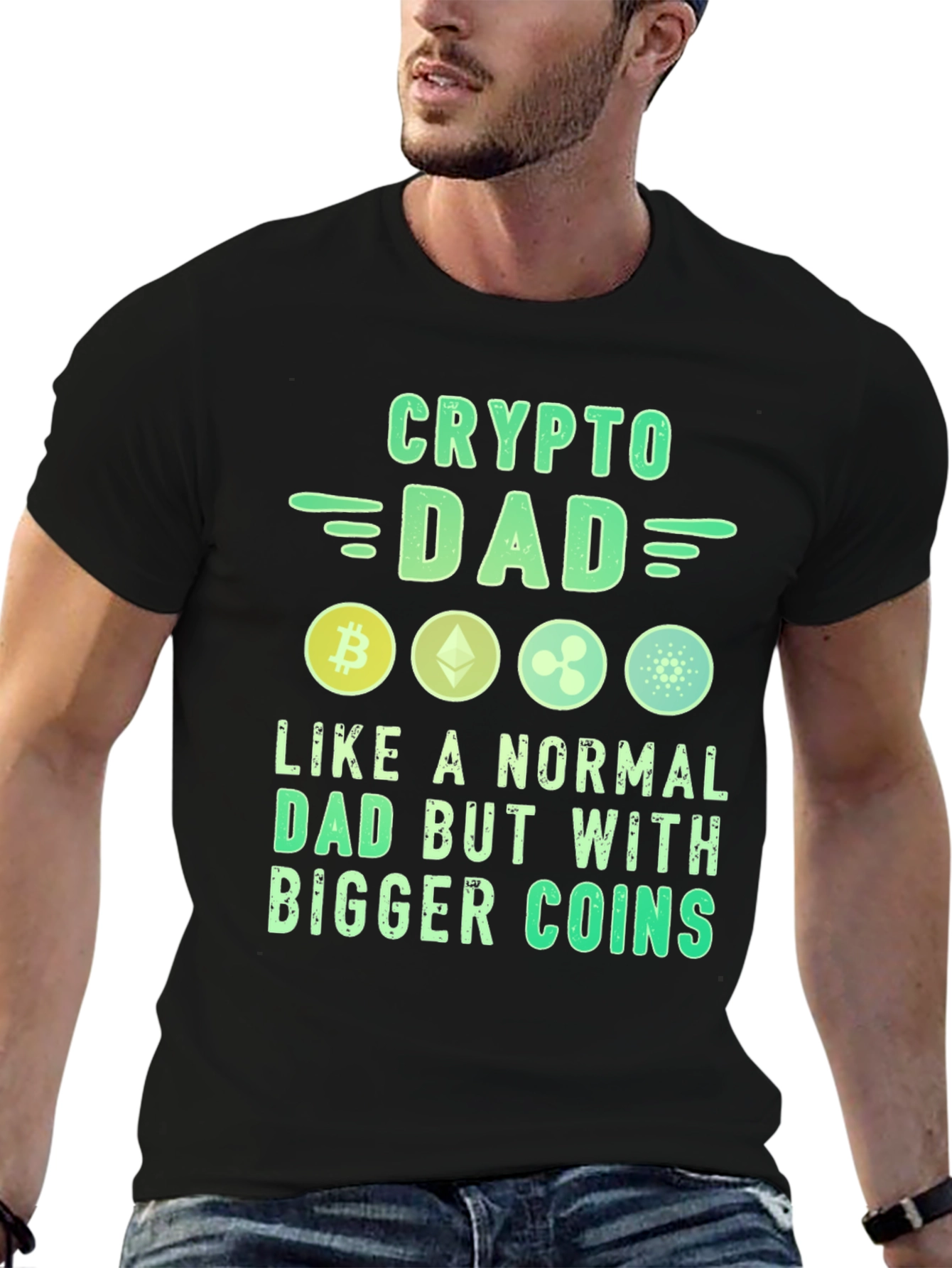 Crypto Dad T-Shirt Bitcoin Lover Tee