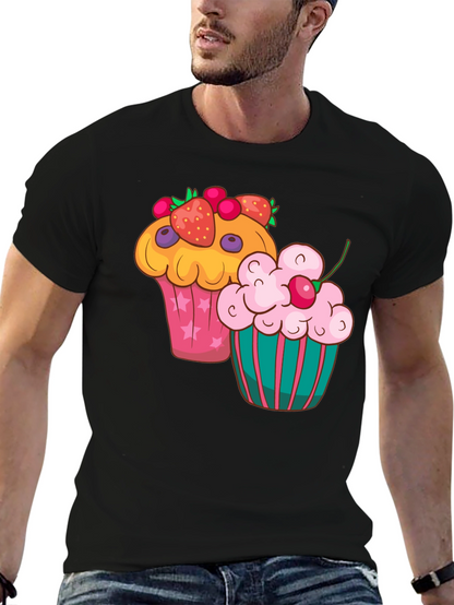 Cupcake Graphic T-Shirt - Fun Dessert Tee