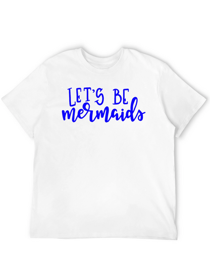 Lets Be Mermaids Graphic Tee - Trendy Black T-Shirt