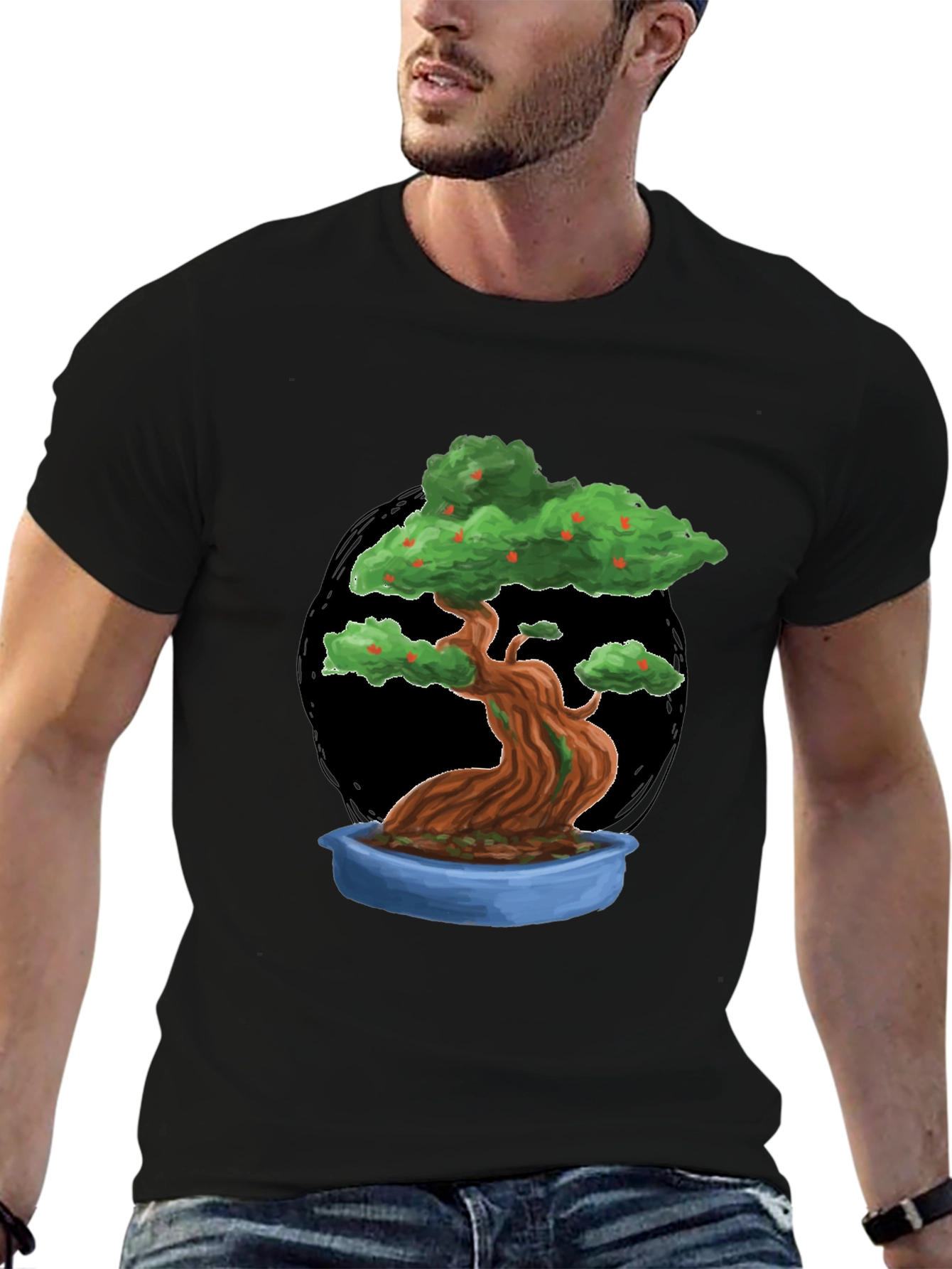 Bonsai Tree Graphic Tee - Unique Artistic Design