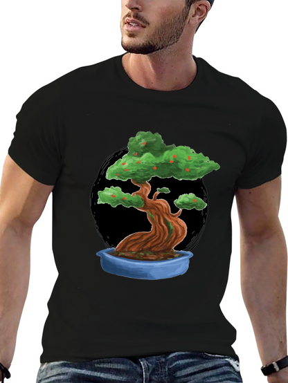 Bonsai Tree Graphic Tee - Unique Artistic Design