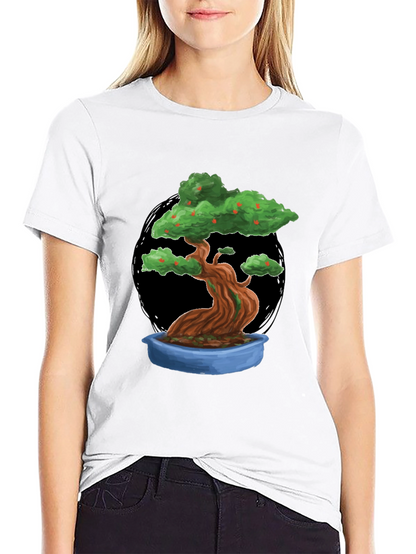 Bonsai Tree Graphic Tee - Unique Artistic Design
