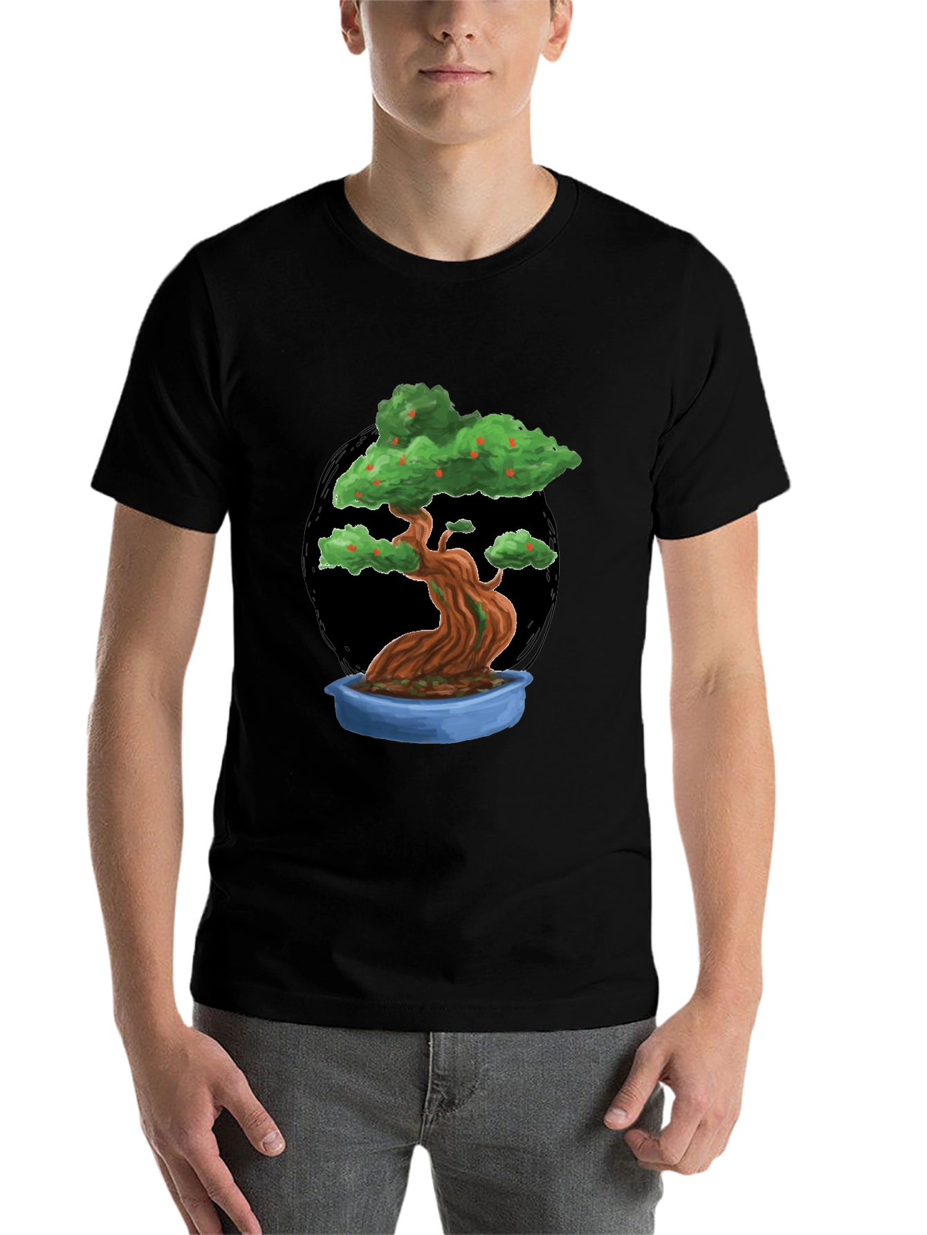 Bonsai Tree Graphic Tee - Unique Artistic Design