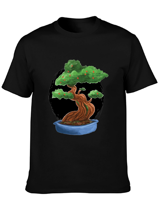 Bonsai Tree Graphic Tee - Unique Artistic Design