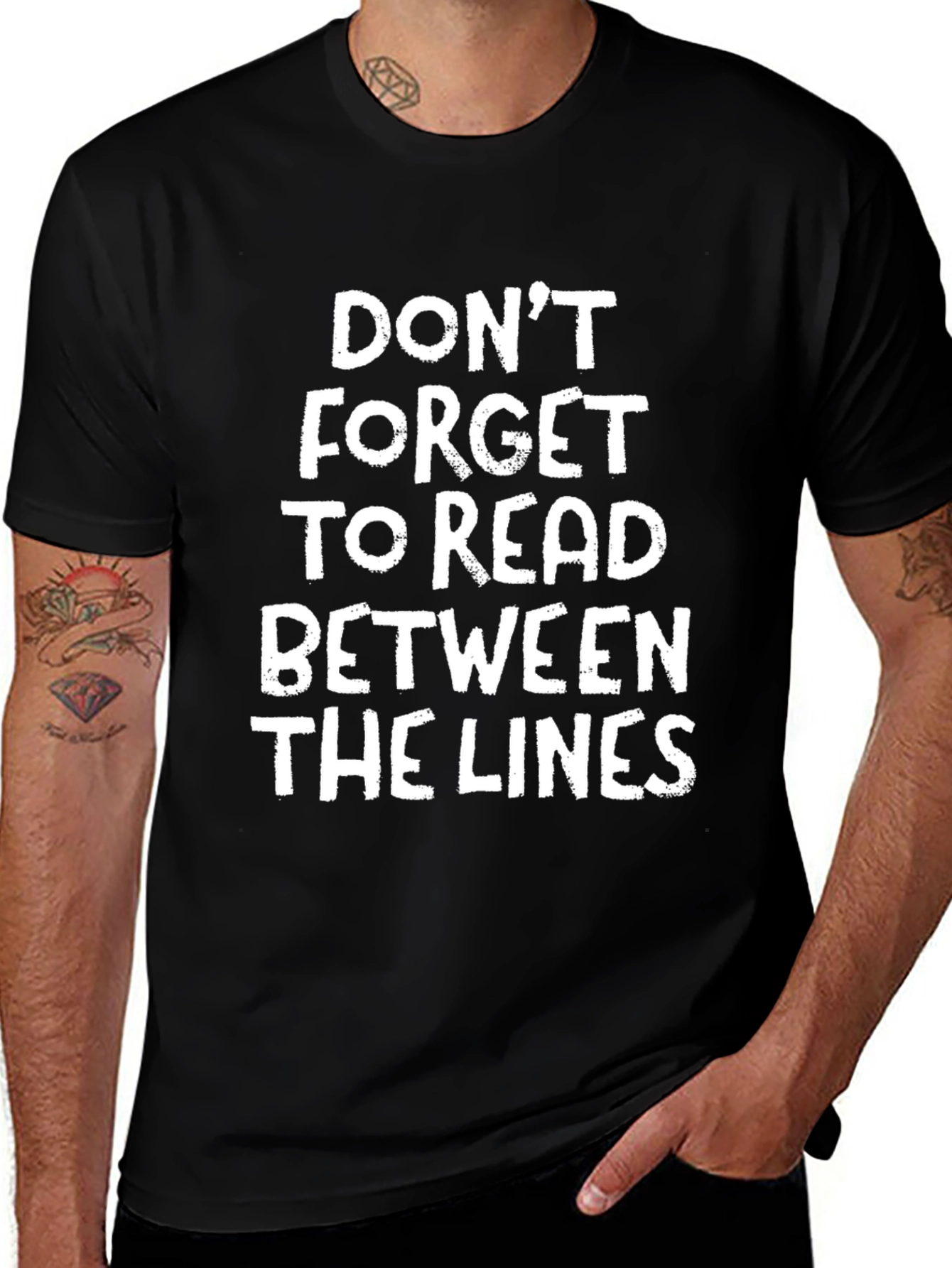 Read Between the Lines Graphic T-Shirt