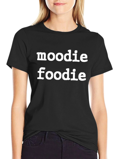 Moodie Foodie Black T-Shirt Casual Wear