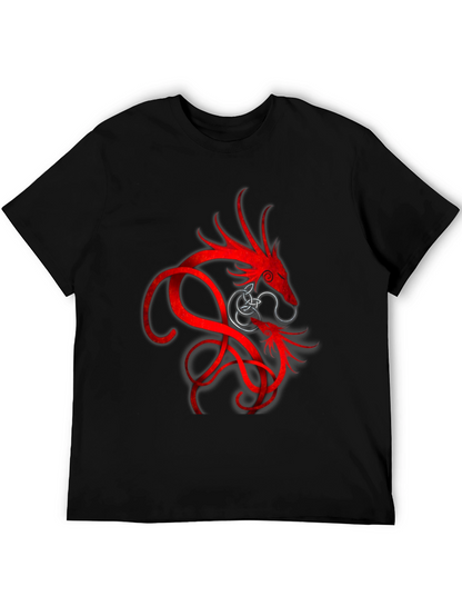 Red Dragon Graphic Black T-Shirt
