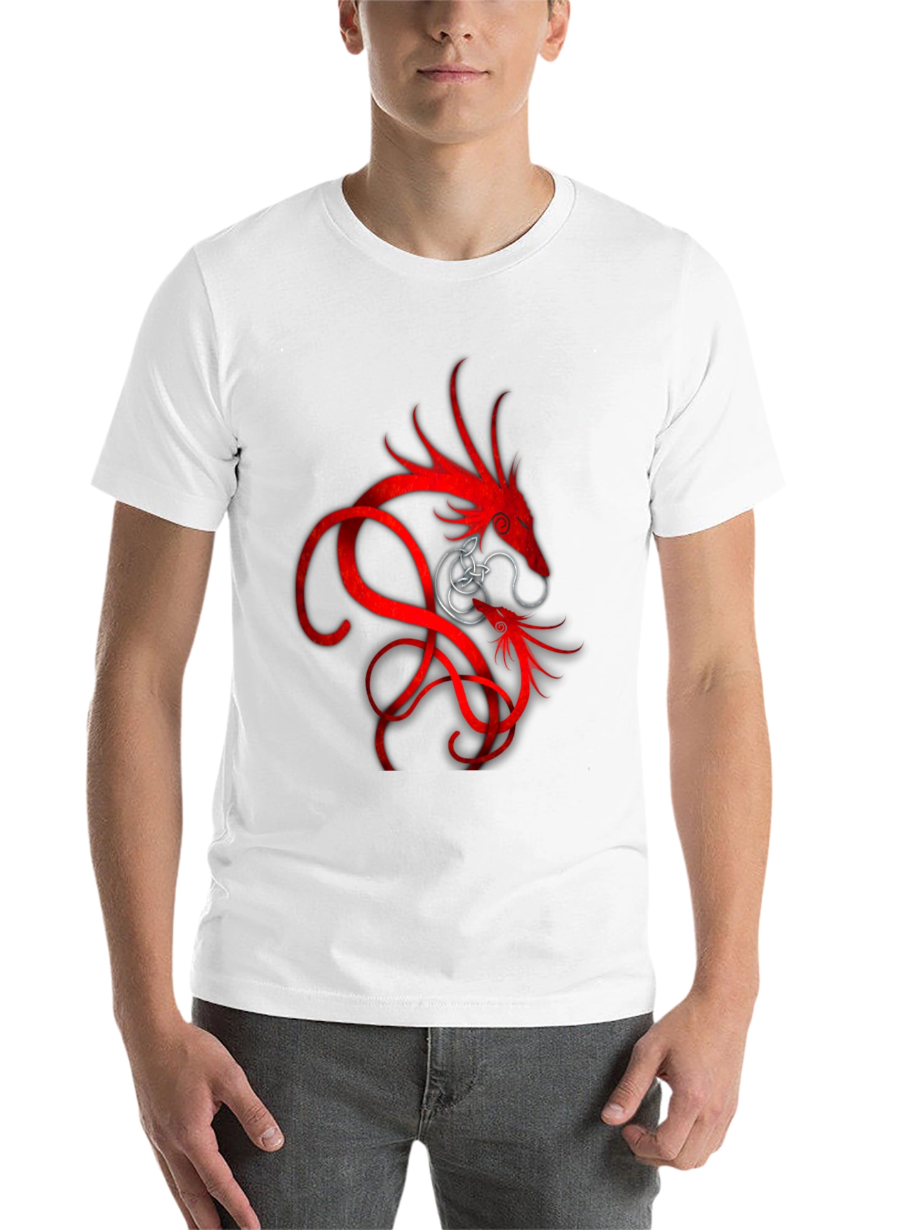 Red Dragon Graphic Black T-Shirt