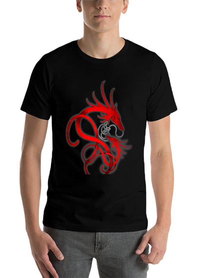 Red Dragon Graphic Black T-Shirt