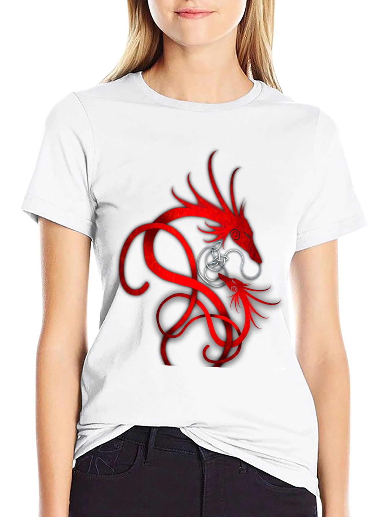Red Dragon Graphic Black T-Shirt