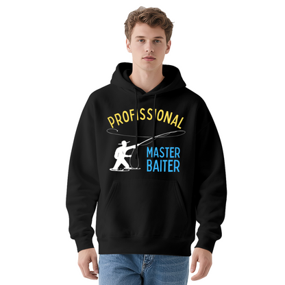Graphic Pullover Hoodie: Professional Masterbaiter Text, Casual Wear