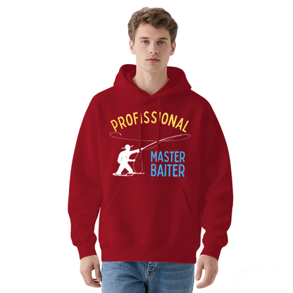 Graphic Pullover Hoodie: Professional Masterbaiter Text, Casual Wear