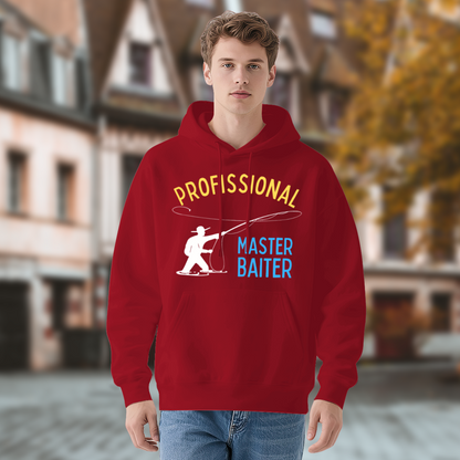 Graphic Pullover Hoodie: Professional Masterbaiter Text, Casual Wear