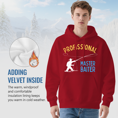 Graphic Pullover Hoodie: Professional Masterbaiter Text, Casual Wear