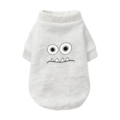 Minimal Sharp Tooth Monster Simple Gray Pet Cartoon Sweater