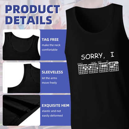 Sorry I Have Guitar Chords Funny Musician Men¡¯s Tank Top
