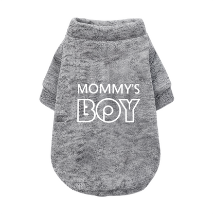 MOMMY'S BOY Cool Letter Pet Cardigan Sweater