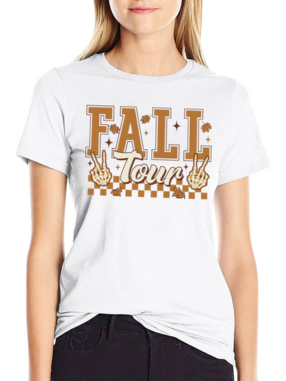 Fall Tour Skeleton Peace Sign T-Shirt