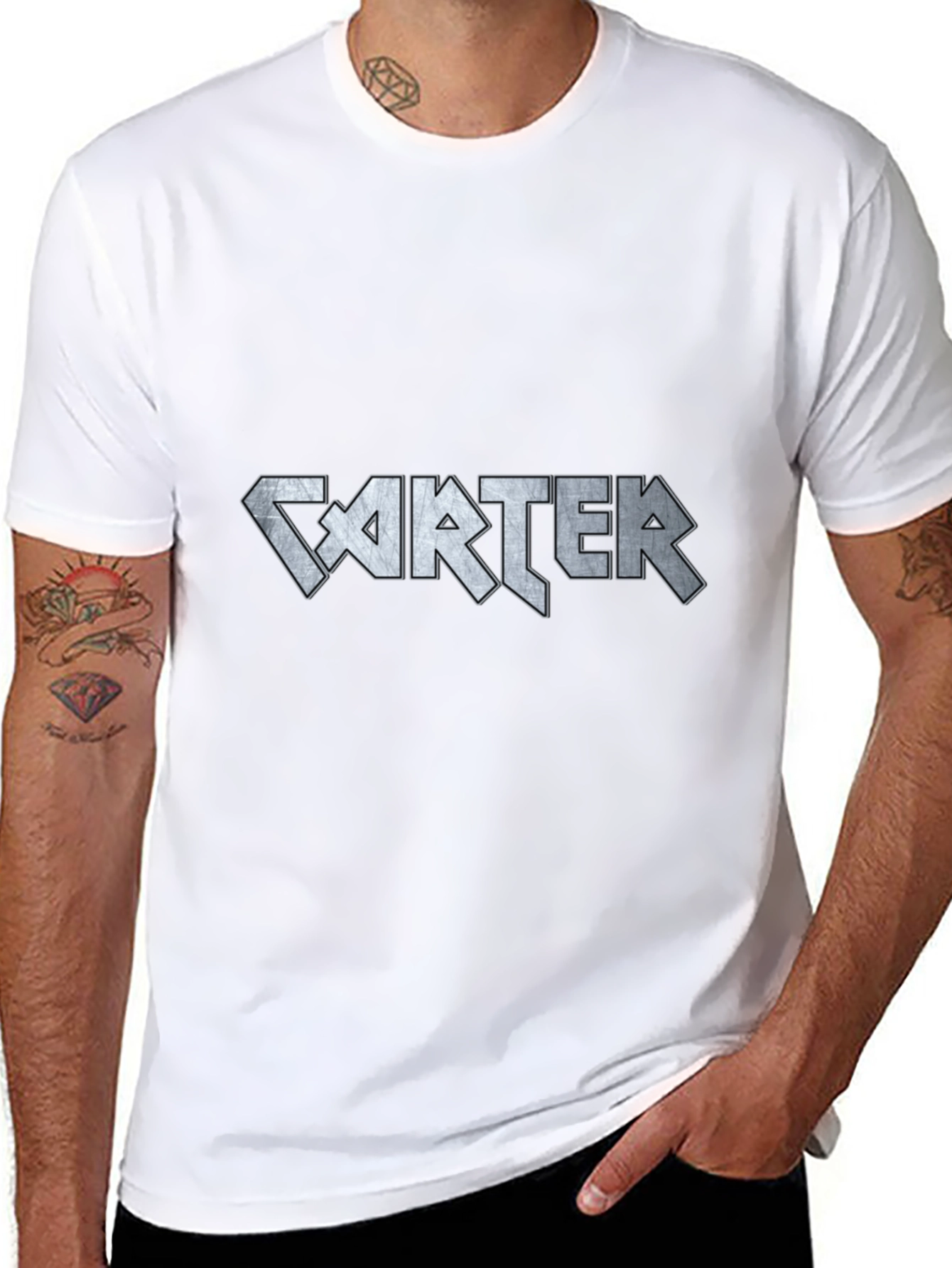 Carter Band Graphic T-Shirt Cool Rock Concert Tee
