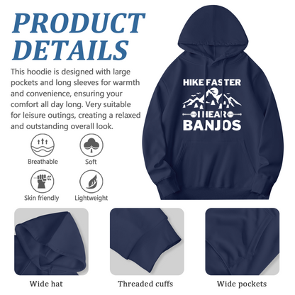 Hike Faster I Hear Banjos Mountain Outdoor Men¡¯s Hoodie, Breathable Comfort