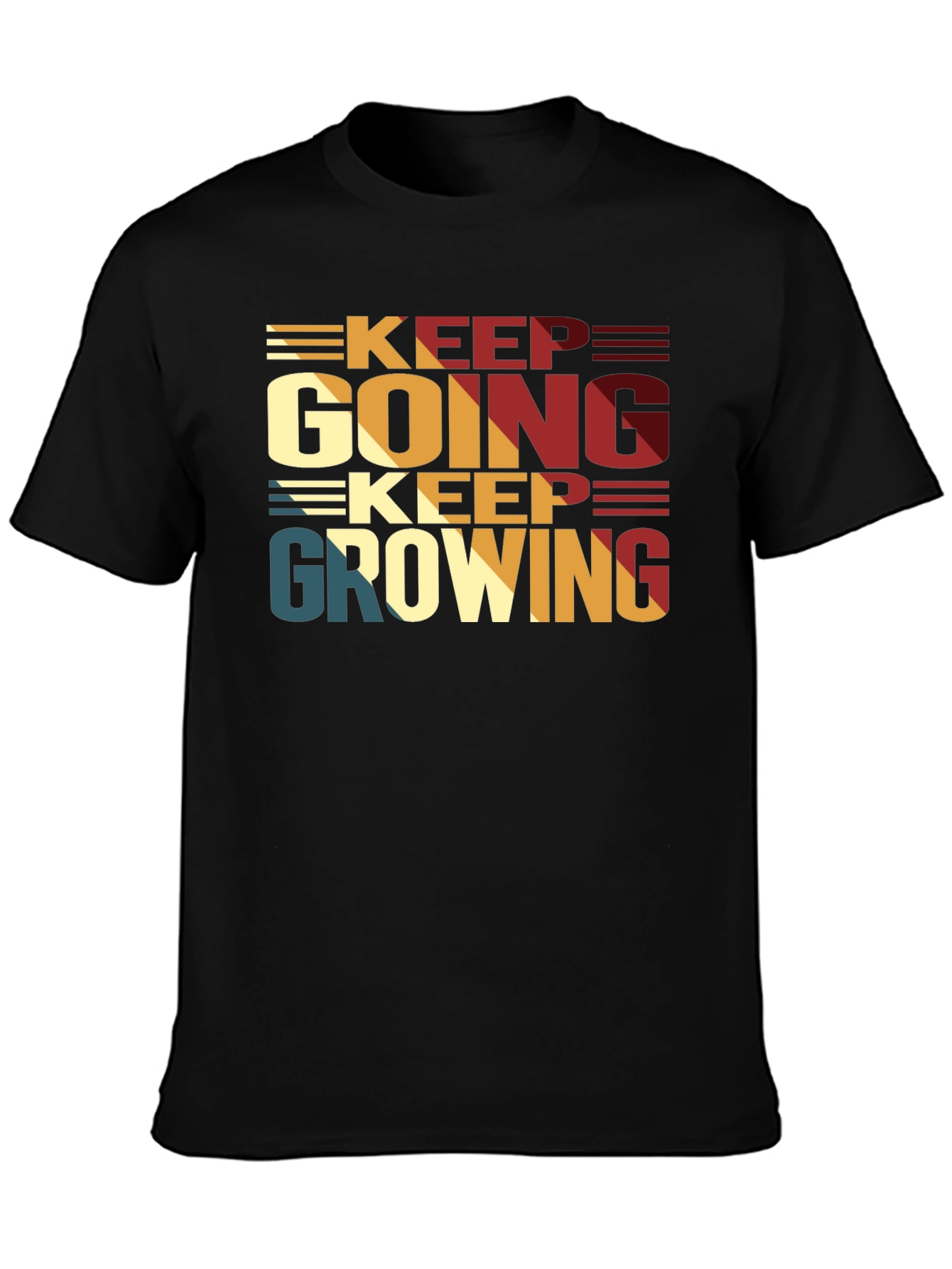 Keep Going Keep Growing Black T-Shirt