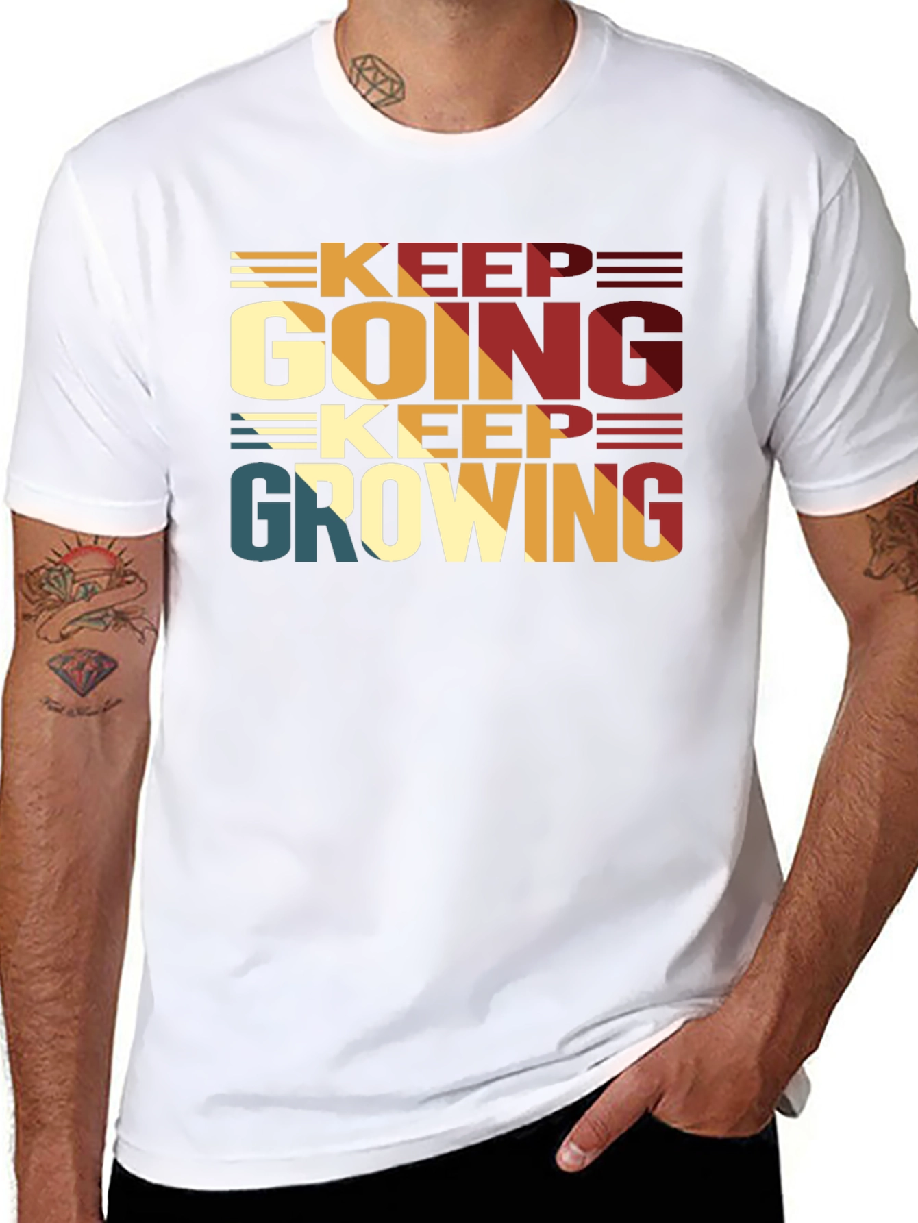 Keep Going Keep Growing Black T-Shirt