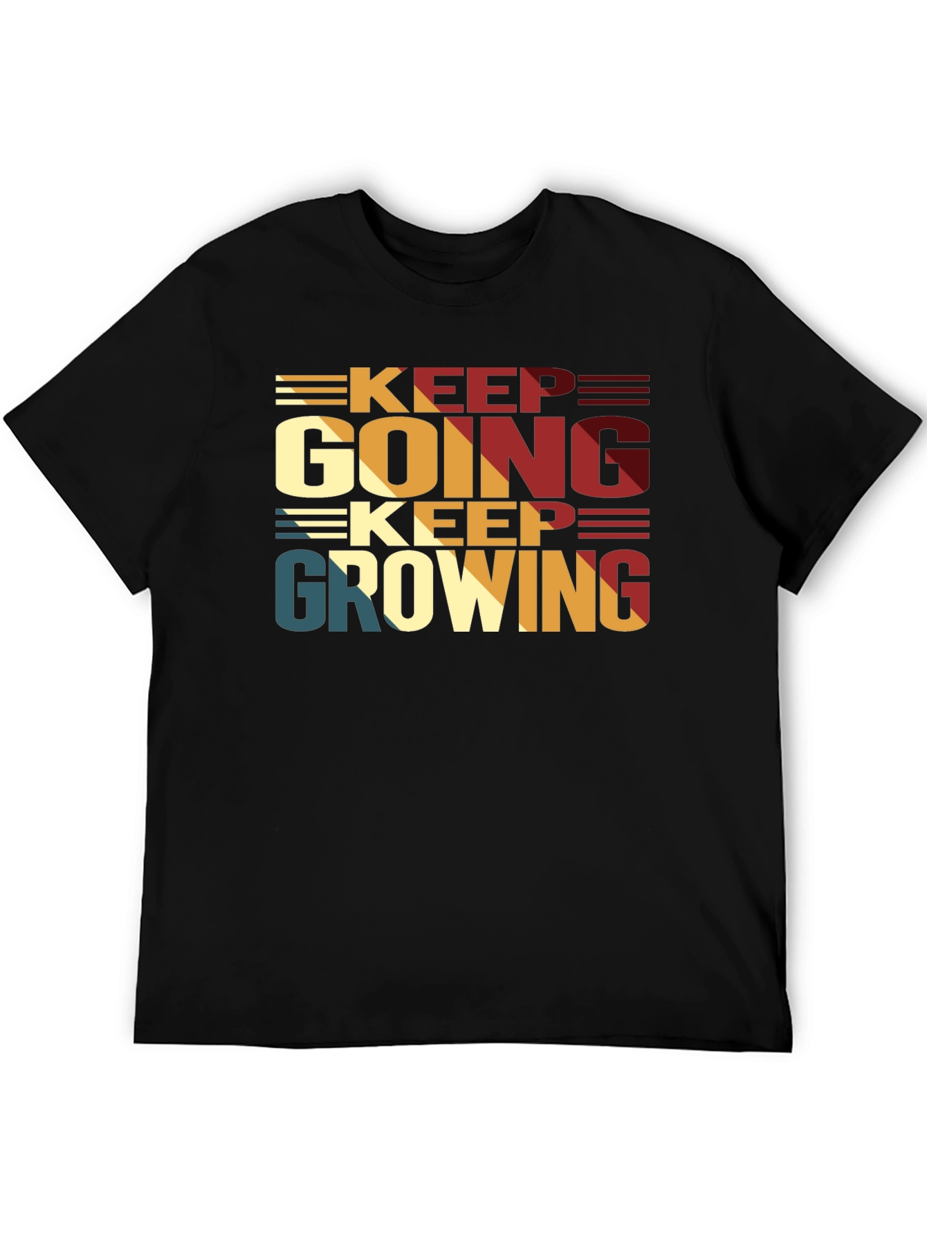 Keep Going Keep Growing Black T-Shirt