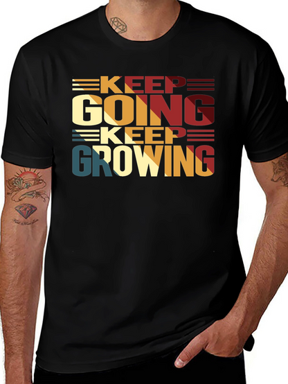 Keep Going Keep Growing Black T-Shirt