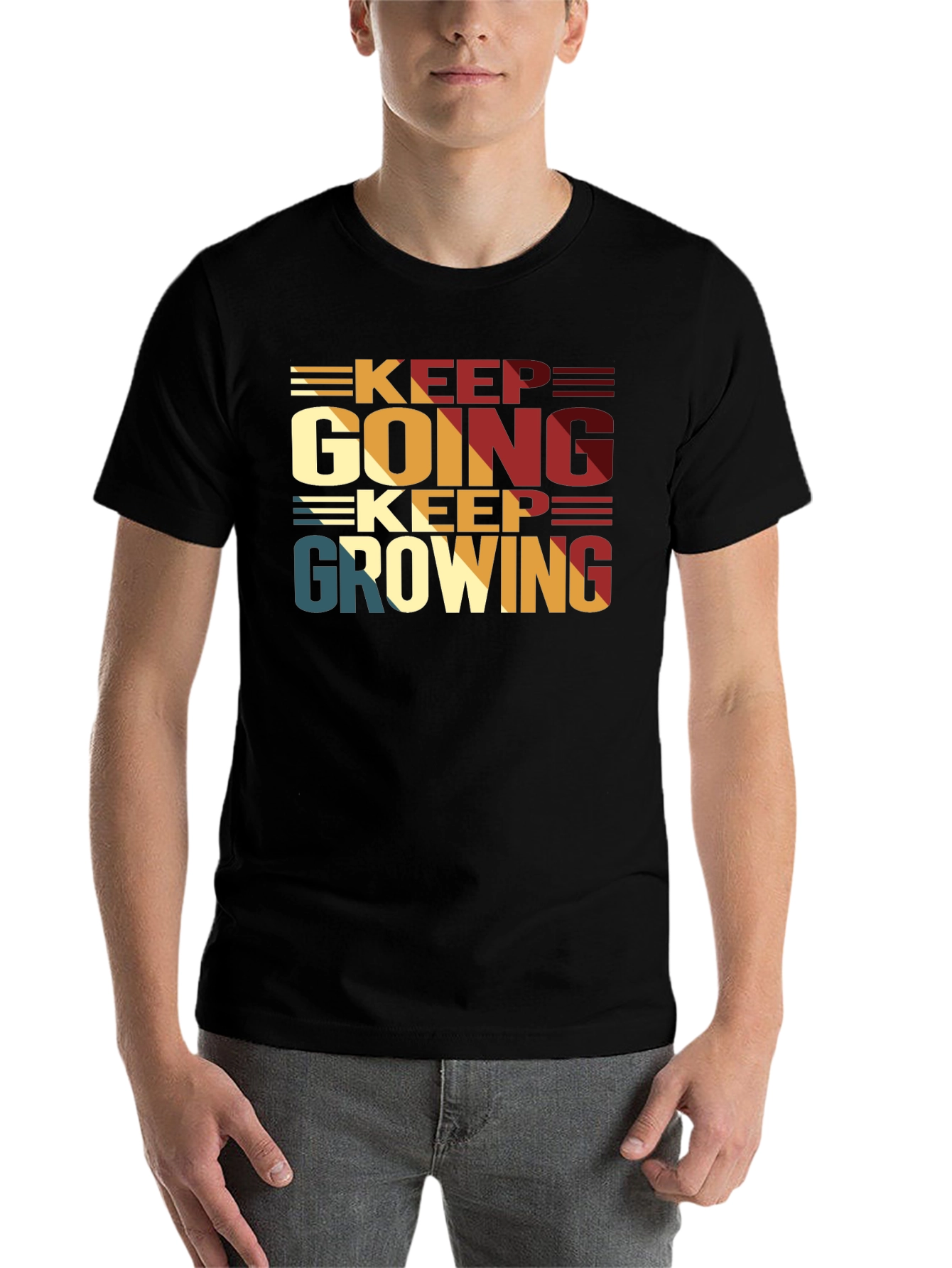 Keep Going Keep Growing Black T-Shirt