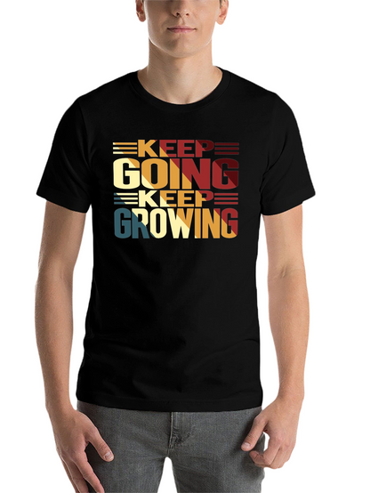 Keep Going Keep Growing Black T-Shirt