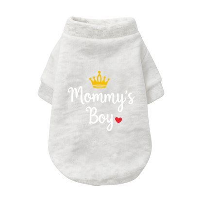 Mommy¡¯s Boy Golden Crown Heart Puppy Cardigan Sweater, Handsome Boy Pet Top
