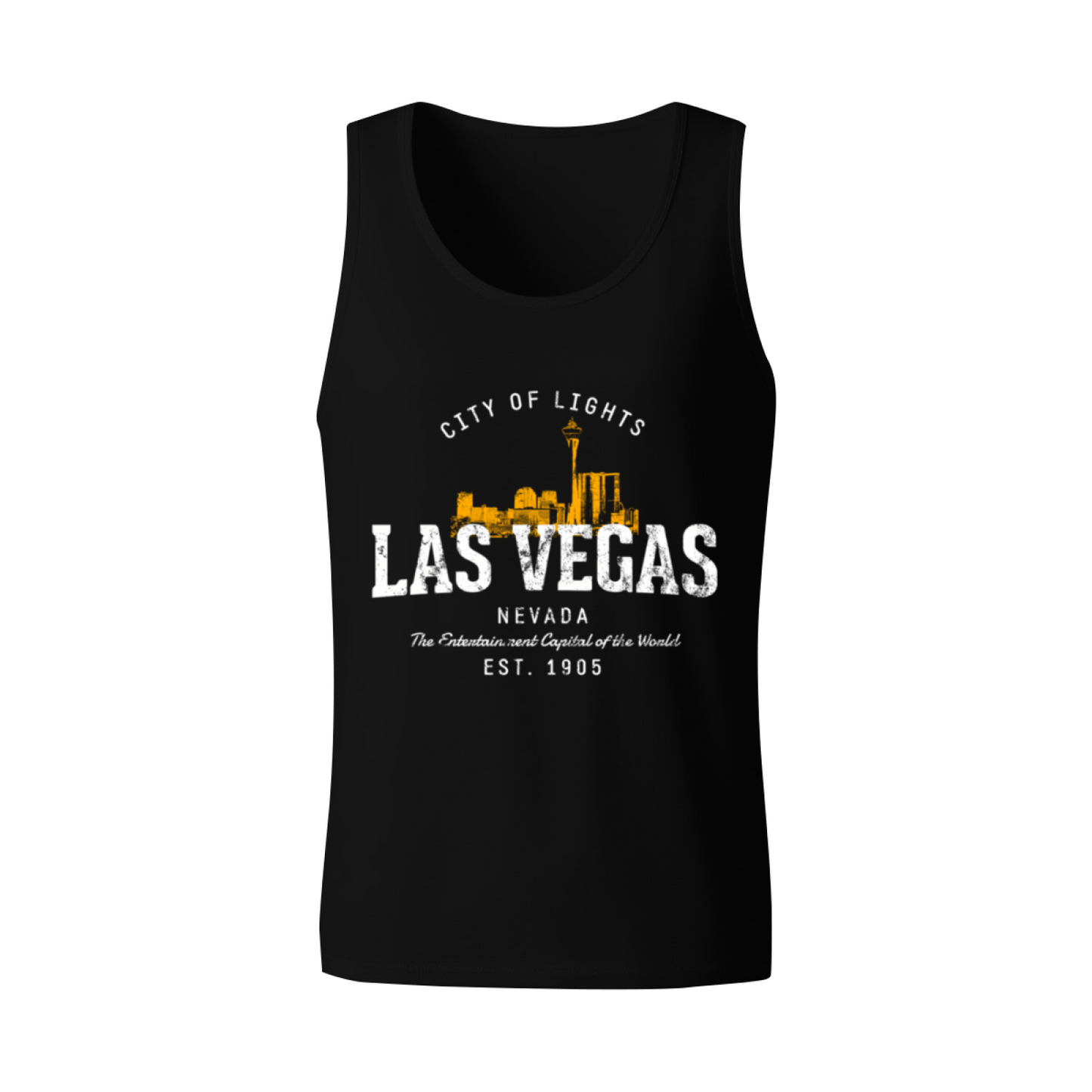 Las Vegas City Of Lights Vintage Cityscape Mens Tank