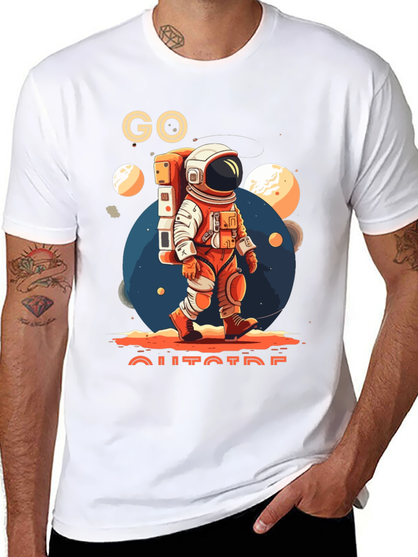 Go Outside Astronaut T-Shirt