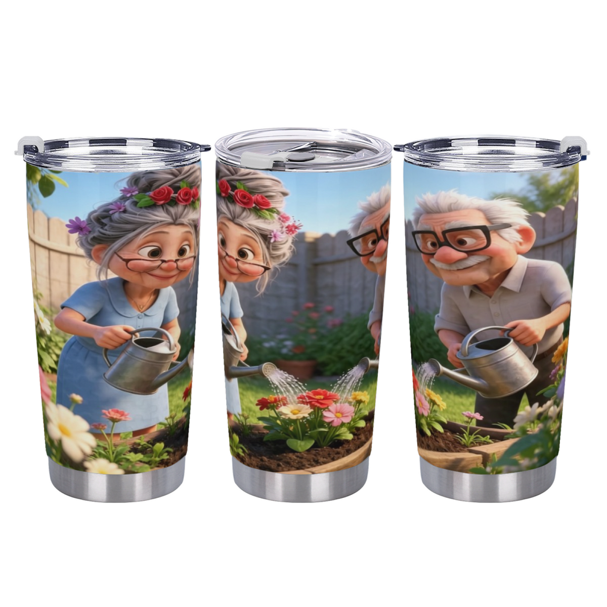 Dusk Riverside New England Coastal House Reflection 20oz Landscape Tumbler
