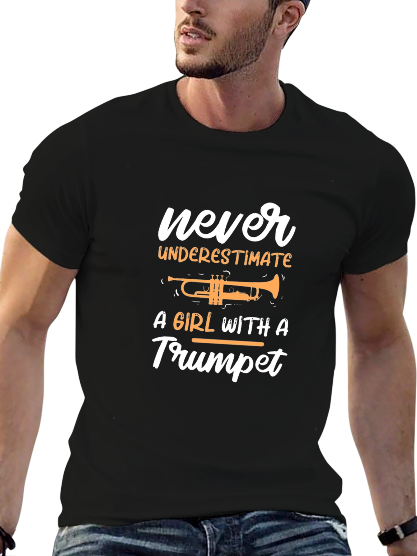 Never Underestimate a Girl with a Trumpet T-Shirt